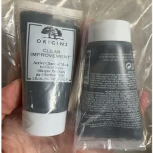 2pcs Origins Clear Improvement Active Charcoal Face Mask to Clear Pores 1oz*2